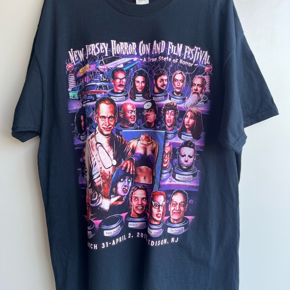 New Jersey Horror Con Film Festival black t-shirt, size extra large. 2017. - Picture 3 of 8
